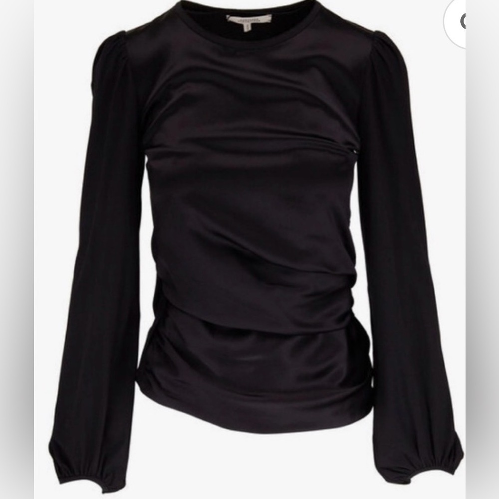 DOROTHEE SCHUMACHER Chic Black Satin Blouse for Women